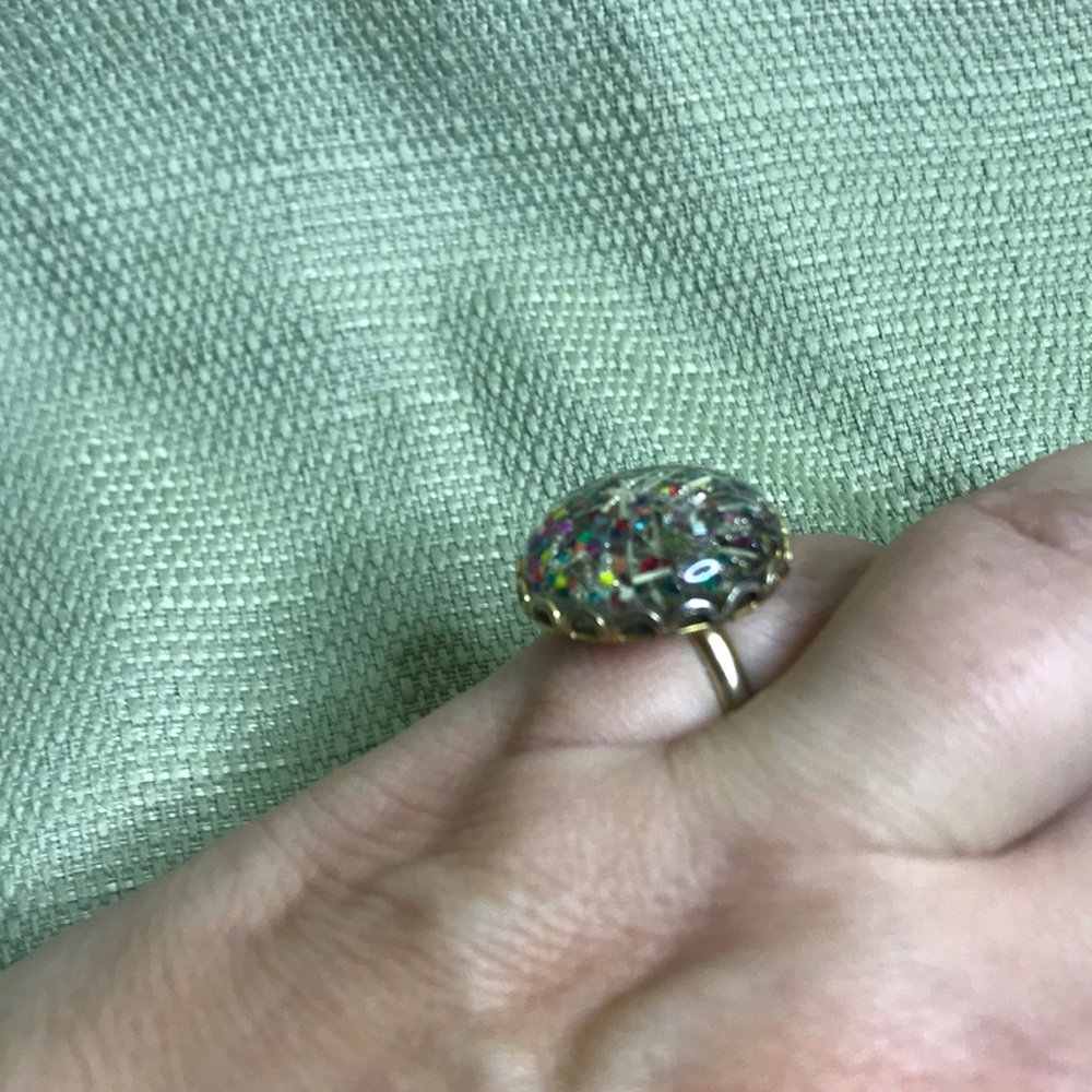 Adjustable Multicolored Funky Ring - image 3